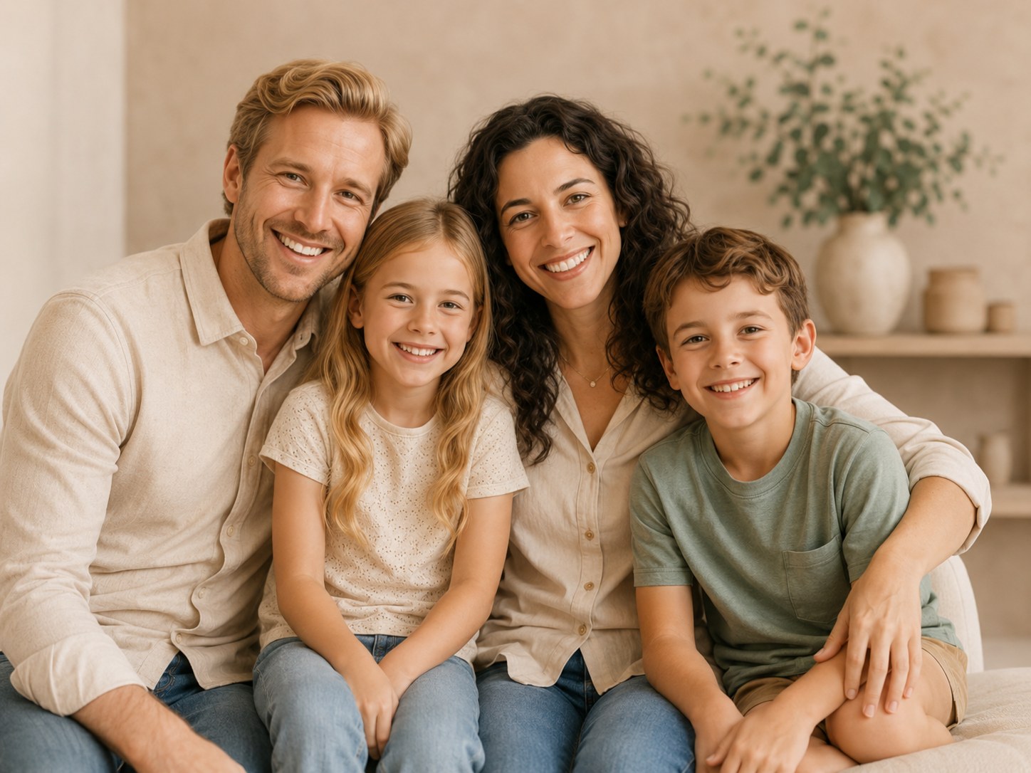 Smiling family